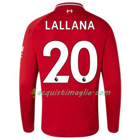 Divisa di Calcio Liverpool Lallana 20 Prima 2018/2019 Manica Lunga
